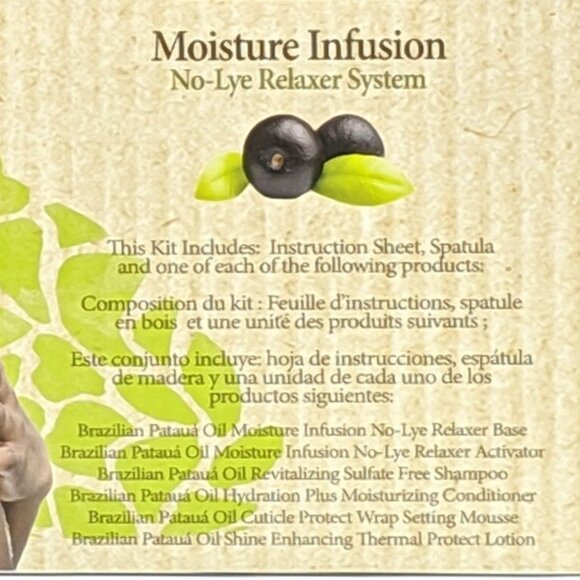 2X nuNAAT Brazilian Pataua Oil Moisture Infusion No-Lye Relaxer Normal Strength - Picture 3 of 4